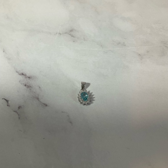 Real Blue Topaz Pendant, Ring, Earrings on 925 Sterling Silver - Picture 9 of 11